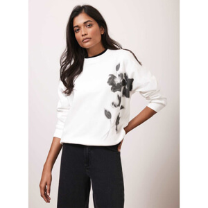 Mint Velvet White Flower Print Sweatshirt